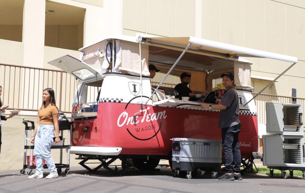 The One Team Wagon pictured during lunch. Photo by Naomi N. ’27