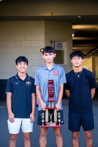 Devin Lee ’26,  Kekama Kane ’26, and Dan Arima ’25 won their second State championship in the span of three years. Adding yet another state championship to their impressive soccer trophy case, amounting to a total of 11 state championships.