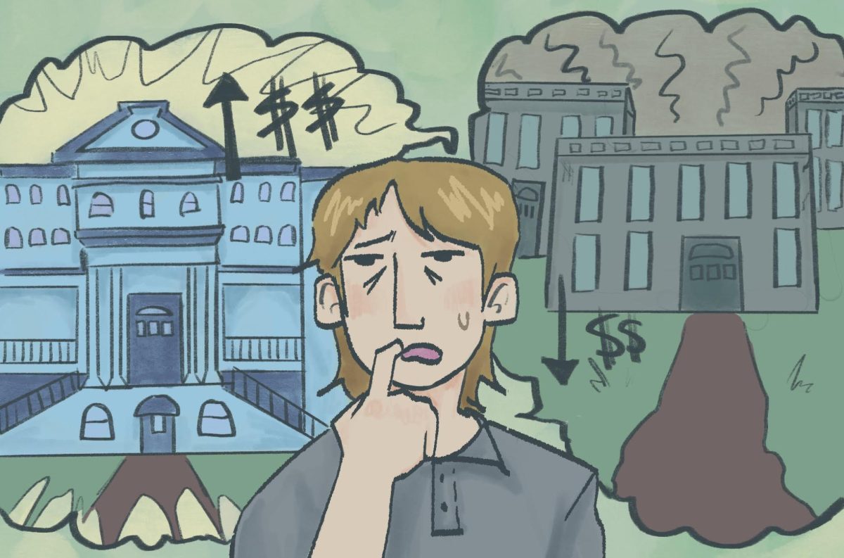 A student weighs their options as reduced federal aid forces difficult college decisions.